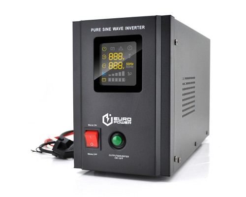 ДБЖ з правильною синусоїдою Europower PSW-EPB1500TW24 (1050 Вт) 10 / 20А, під зовнішню АКБ 24В (415*208*283) 8,95 кг (346*145*220), Q2 