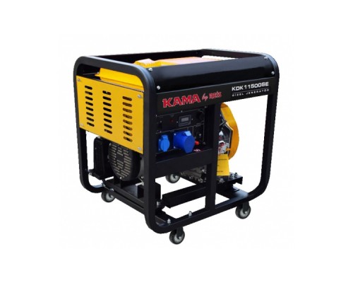Генератор дизельний KDK11500SE, 1-фазний 230V, 50Hz, 11kVA/8.8kW, бак 12,5 л, витрата 2,4 л/год, пуск: стартер, 770x575x685 мм, 158 кг 
