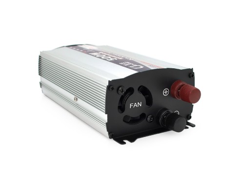 Інвертор напруги CJ-500Q (DC:250W), 12/220V з апроксимованою синусоїдою, 1 універсальна розетка, крокодили, BOX 