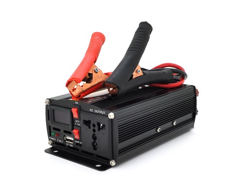 Інвертор напруги POWERMASTER, 24V/220V, 300W з модифікованою синусоїдою, 1 універсальна розетка, клеми 