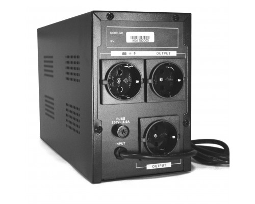 ДБЖ Ritar RTM1000 (600W) Proxima-D, LCD, AVR, 3st, 3xSCHUKO socket, 2x12V7Ah, metal Case (350х120х190) Q2 