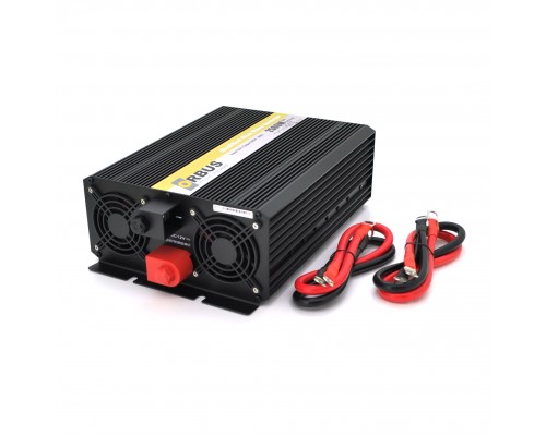 Інвертор напруги ORBUS ORMS2500 (2500Вт), 12/220V, approximated, 2 Shuko, 2 клемні дроти, 9 запобіжників, Box.Q20 