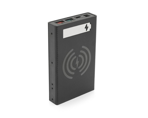 Power bank Voltronic CX5-PD-QI під 5х18650, Wireless charger, Digital display, Output: 22.5W, Micro-USB, Type-C, Lightning, ABS, PVC, Black, BOX 