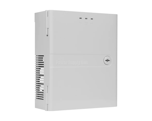 Джерело безперебійного живлення в пластиковому боксі PSU-1205LED(P), 12В/5Ач під акб 7Ач (1.2Ач струм заряду) 228х195х78 мм 