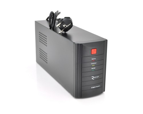 ДБЖ Ritar RTM600 (360W) Proxima-L, LED, AVR, 2st, 2xSCHUKO socket, 1x12V7Ah, metal Case ( 300 х 85 х140 ) Q4 