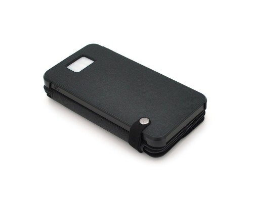 Power bank 12000 mAh Solar, (5V / 200mA), 2xUSB, 5V / 1A / 2.1A, USB <-> microUSB, ударо захищений прогумований корпус, Black, Corton BOX 