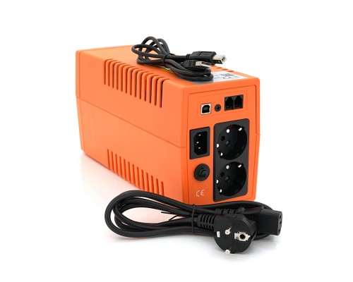 ДБЖ MAKELSAN Lion650VA (390W) Standby-L, LED 170-280VAC, AVR 1st, 2xSCHUKO socket, 1x12V7Ah, Plastic Case ( 101 х 298 х 142 ) 