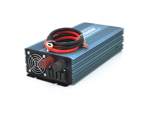 Інвертор напруги Mexxsun MXS-1500, 12V/220V, 1500W з модифікованою синусоїдою, 2 Shuko, клемні дроти, Q6 