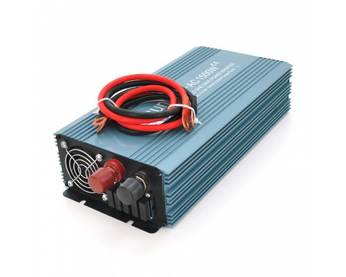 Інвертор напруги Mexxsun MXS-1500, 24V/220V, 1500W з модифікованою синусоїдою, 2 Shuko, клемні дроти, Q4 