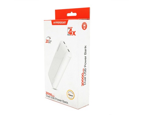 PowerBank Hypergear 20000mAh Fast Charge , 2*USB, White, Q24 