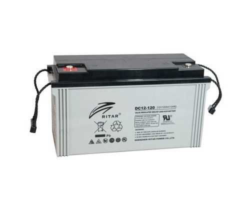 Акумуляторна батарея AGM RITAR DC12-120, Gray Case, 12V 120Ah ( 407 x 177 x 225 ) Q1/30 