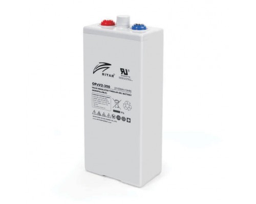 Аккумуляторная батарея RITAR OPzV 2-350, Gray Case, 2V 350.0Ah (1200 С) (206 х 124 х 470(505)) 27 кг Q1/36 