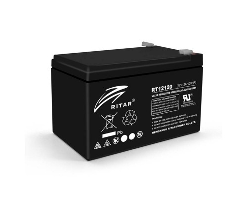 Акумуляторна батарея AGM RITAR RT12120B, Black Case, 12V 12.0Ah (151х98х 95 (101) ) Q4 