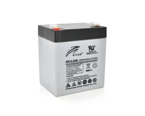 Акумуляторна батарея AGM RITAR HR1222W, Gray Case, 12V 5.5Ah ( 90 х 70 х 101 (107 ) 1.55kg Q10 