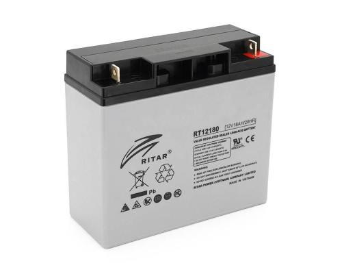 Акумуляторна батарея AGM RITAR RT12180GL5, Gray Case, 12V 18.0Ah (181х77х167 ) Q4 