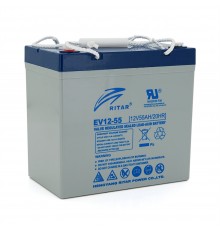 Тяговий акумулятор RITAR EV12-55,12V 55Ah, M5 (229 х 138 х 211(216)), Q1