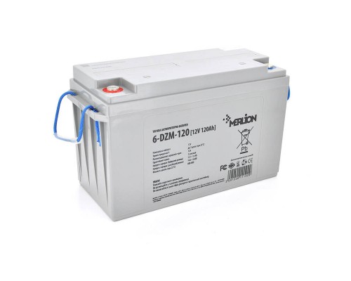 Тягова акумуляторна батарея AGM MERLION 6-DZM-120, 12V 120Ah. М8 (407 x 177 x 225) Q1 