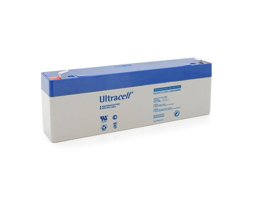 Акумуляторна батарея Ultracell UL2.4-12 AGM 12V 2,4Ah (178 x 35 x 60) White Q10 