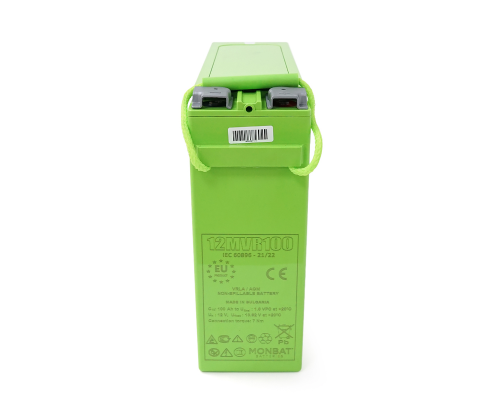 Акумуляторна батарея MONBAT FRONT TERMINAL 12MVR100 AGM 12V/100 Ah, 398x110x286 мм, 32,9 кг 