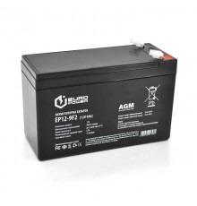 Акумуляторна батарея EUROPOWER AGM EP12-9F2 12 V 9Ah ( 150 x 65 x 95 (100) ) Black Q10
