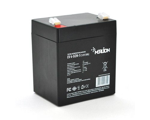 Тягова акумуляторна батарея Merlion EV 6-DZM-5, 12V 5Ah F2 (90*70*101), Q10 
