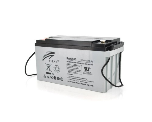 Акумуляторна батарея AGM RITAR RA12-65, Gray Case, 12V 65.0Ah (350 x 167 x 182) 