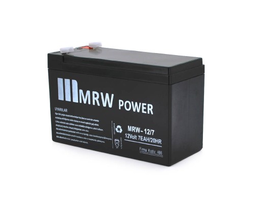 Акумуляторна батарея Mervesan MRW-12/7L 12 V 7Ah ( 150 x 65 x 95 (100) ) BLACK (1.65kg) Q8/672 