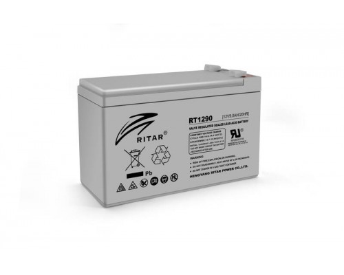 Акумуляторна батарея AGM RITAR RT1290, Gray Case, 12V 9.0Ah ( 151 х 65 х 94 (100) ) Q10 