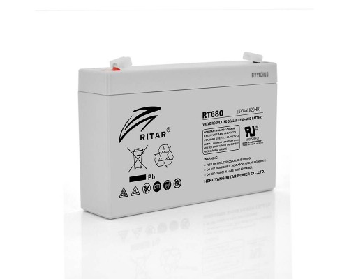 Акумуляторна батарея AGM RITAR RT680, Black Case, 6V 8Ah (151х34х94 (100)) Q10 