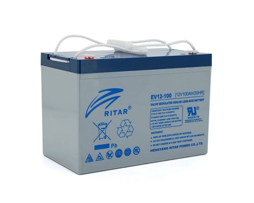 Тягова акумуляторна батарея RITAR EV12-100,12V 100Ah, M8 ( 307 х 169 х 210(215) ), Q1 