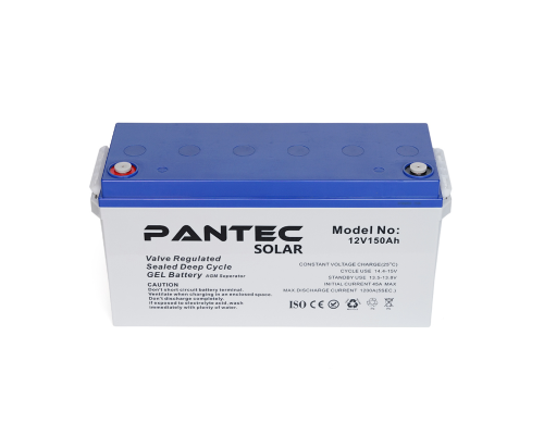 Акумуляторна батарея PANTEC 150-12 GEL 12V 150 Ah (483 x 170 x 238), 43.6 kg Grey Q1/48 