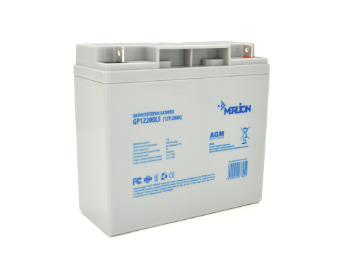 Акумуляторна батарея MERLION AGM GP12200L5 12 V 20 Ah ( 180 x 78 x 165 (168) ) Q4 