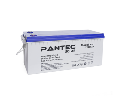 Акумуляторна батарея PANTEC 200-12 GEL 12V 200 Ah (522 x 240 x 224), 60.3 kg Grey Q1/48 