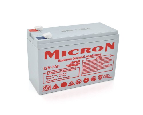 Акумуляторна батарея Micron MCN-12/7 12 V 7Ah ( 150 x 65 x 95 (100) ) Gray Q10 