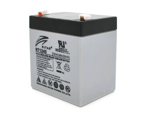 Акумуляторна батарея AGM RITAR RT1245, Gray Case, 12V 4.5Ah ( 90 х 70 х 101 (107) ) Q10 